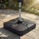 Outdoor Cantilever Umbrella Base Square Water and Sand Fillable Base by LJGDeals