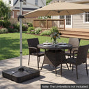 Outdoor Cantilever Umbrella Base Square Water and Sand Fillable Base by LJGDeals