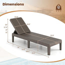 Outdoor Chaise Lounger Chair with Waterproof Rattan Textured PP Surface Set of 2 by DirectDeals