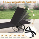 Outdoor Chaise Lounge Chair with Wheels and Metal Frame by LJGDeals