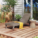 Outdoor Chaise Lounger Chair with Waterproof Rattan Textured PP Surface and 330 lbs Capacity by LJGDeals