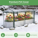 Outdoor Color Steel Raised Garden Bed with Greenhouse Cover Roll-up Window by LJGDeals