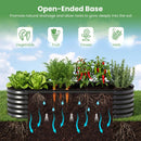 Outdoor Color Steel Raised Garden Bed with Greenhouse Cover Roll-up Window by LJGDeals