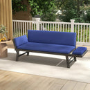 Outdoor Convertible Sofa Daybed with Adjustable Armrests for Balcony by LJGDeals