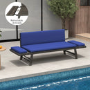 Outdoor Convertible Sofa Daybed with Adjustable Armrests for Balcony by LJGDeals