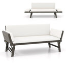Outdoor Convertible Sofa Daybed with Adjustable Armrests for Balcony by DirectDeals