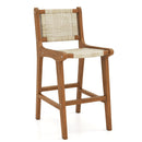 Outdoor Counter Height Bar Stool with Teak Wood Frame by LJGDeals