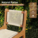 Outdoor Counter Height Bar Stool with Teak Wood Frame by DirectDeals