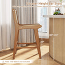 Outdoor Counter Height Bar Stool with Teak Wood Frame by LJGDeals