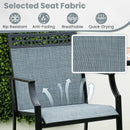 Outdoor Counter Stools Set of 2 Heavy-Duty Barstools with Footrest and Armrests by LJGDeals