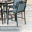 Outdoor Counter Stools Set of 2 Heavy-Duty Barstools with Footrest and Armrests by LJGDeals