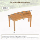 Outdoor Curved Acacia Wood Bench Set of 2/3/4 for Front Porch by LJGDeals