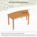 Outdoor Curved Acacia Wood Bench Set of 2/3/4 for Front Porch by LJGDeals