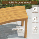 Outdoor Curved Acacia Wood Bench Set of 2/3/4 for Front Porch by LJGDeals