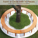 Outdoor Curved Acacia Wood Bench Set of 2/3/4 for Front Porch by LJGDeals
