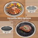 Outdoor Dining Cart with BBQ Grill and Folding Side Panel by LJGDeals