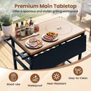 Outdoor Dining Cart with BBQ Grill and Folding Side Panel by LJGDeals