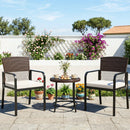 Patio Dining Chairs Set of 4 with Padded Cushions by LJGDeals