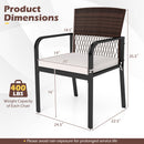 Patio Dining Chairs Set of 4 with Padded Cushions by DirectDeals