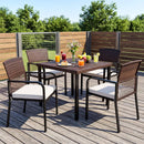 Patio Dining Chairs Set of 4 with Padded Cushions by LJGDeals