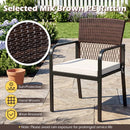 Patio Dining Chairs Set of 4 with Padded Cushions by LJGDeals