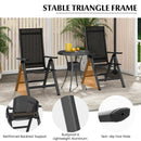 Outdoor Dining Chair with Soft Padded Seat and 7-Position Adjustable Backrest Set of 2-Black by DirectDeals