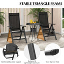 Outdoor Dining Chair with Soft Padded Seat and 7-Position Adjustable Backrest Set of 2-Black by LJGDeals