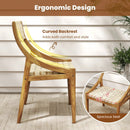 Teak Wood Outdoor Dining Chair with Webbing Seat by DirectDeals