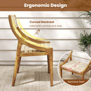 Teak Wood Outdoor Dining Chair with Webbing Seat by LJGDeals