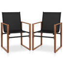 Outdoor Dining Chairs with Breathable Seat and Backrest Set of 2