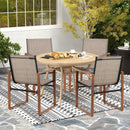 Outdoor Dining Chairs with Breathable Seat and Backrest Set of 2 by LJGDeals