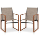 Outdoor Dining Chairs with Breathable Seat and Backrest Set of 2 by LJGDeals