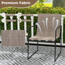 Outdoor Dining Chairs Set of 2 Patio Furniture Chair with Breathable Seat and Backrest-Brown by LJGDeals