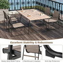 Outdoor Dining Chairs Set of 4 Patio Furniture Chair with Breathable Seat and Backrest-Brown by LJGDeals