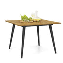 4-Person Acacia Wood Outdoor Dining Table for Garden Poolside and Backyard by LJGDeals