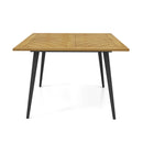 4-Person Acacia Wood Outdoor Dining Table for Garden Poolside and Backyard by LJGDeals