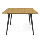4-Person Acacia Wood Outdoor Dining Table for Garden Poolside and Backyard by LJGDeals
