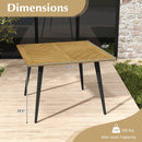 4-Person Acacia Wood Outdoor Dining Table for Garden Poolside and Backyard by LJGDeals