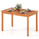 Outdoor Dining Table for 4-6 People 48 Inches Wood Rectangular Patio Table by LJGDeals