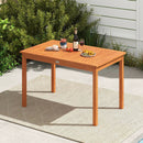 Outdoor Dining Table for 4-6 People 48 Inches Wood Rectangular Patio Table by LJGDeals