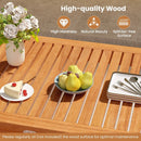 Outdoor Dining Table for 4-6 People 48 Inches Wood Rectangular Patio Table by LJGDeals