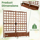 Dual Raised Garden Bed with Trellis and Drainage Holes by LJGDeals