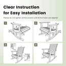 Outdoor Fir Wood Rocking Chair with High Backrest by LJGDeals