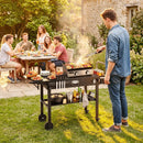 Foldable Grill Cart with 31" Tabletop & Storage Shelf by LJGDeals