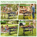 Foldable Grill Cart with 31" Tabletop & Storage Shelf by LJGDeals