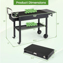 Foldable Grill Cart with 31" Tabletop & Storage Shelf by LJGDeals
