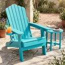 Folding Adirondack Chair with Adjustable Backrest & Cup Holder by LJGDeals