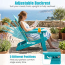 Folding Adirondack Chair with Adjustable Backrest & Cup Holder by LJGDeals