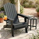Folding Adirondack Chair with Adjustable Backrest & Cup Holder by LJGDeals