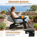 Folding Adirondack Chair with Adjustable Backrest & Cup Holder by LJGDeals